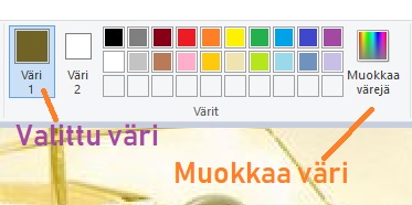 Muokkaa väri